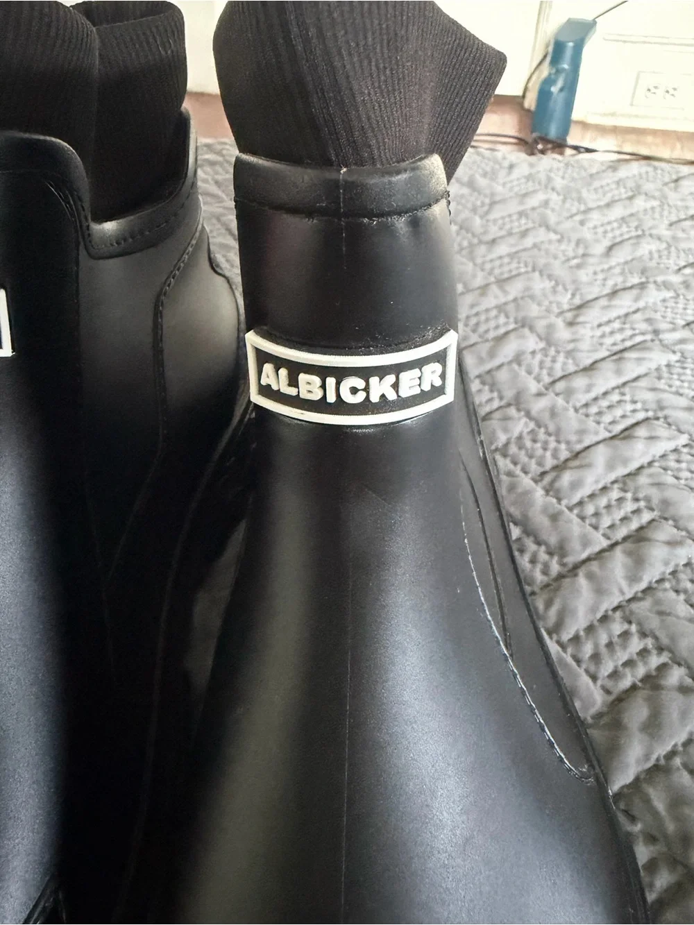 Men's Black Waterproof Chelsea-Style Rain & Snow Boots